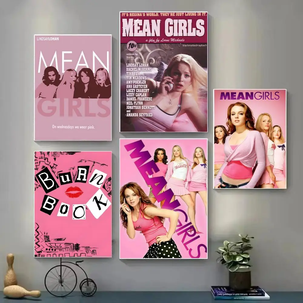 M-Mean Girls Film Poster Poster Art With Prints Home Bedroom Living Room Decoration Gift