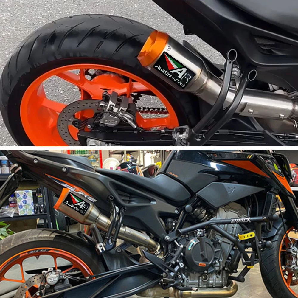 Zintegrowana rura wydechowa motocykla Rafesno AR do KTM - DUKE 790 DUKE 890 zmodyfikowana lokomotywa zintegrowana pomarańczowa zaślepka ogona