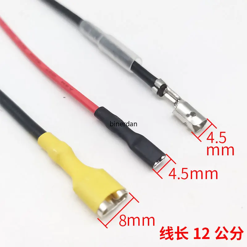 100 peças plugue de buzina de carro banhado a estanho de cobre puro, conector de fio, soquete de interruptor rocker, cabeça de fio cabo de buzina grande