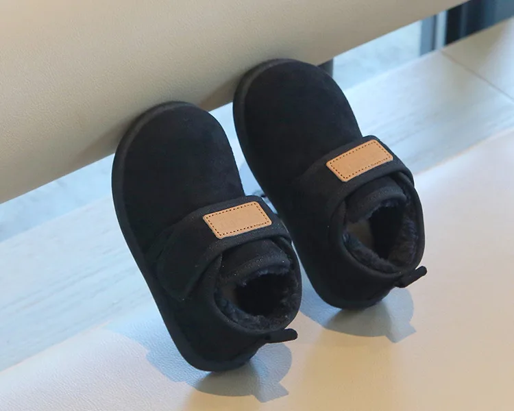 Winter-Fleece-Winterstiefel für Jungen und Mädchen, warm, rutschfest, mit weicher Sohle, Baumwollstiefel, leichte, bequeme Slip-on-Freizeitschuhe für Kinder. – Detail 8