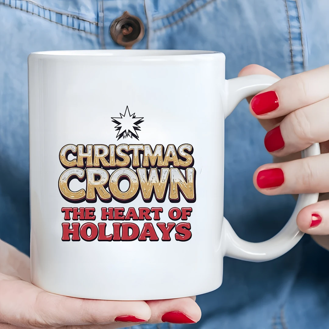 كوب سعة 11 أونصة + كوب تاج عيد الميلاد + كوب مزاج احتفالي - هدية عيد الميلاد للأطفال كوب ماء للمنزل والمكتب