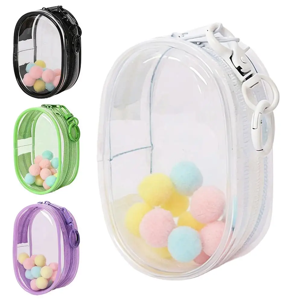 

Transparent Dust-proof Out Bag For Labubu Anime Cartoon Plush Doll Display Bag Data Cable Headphones Storage bag Keychain Bag