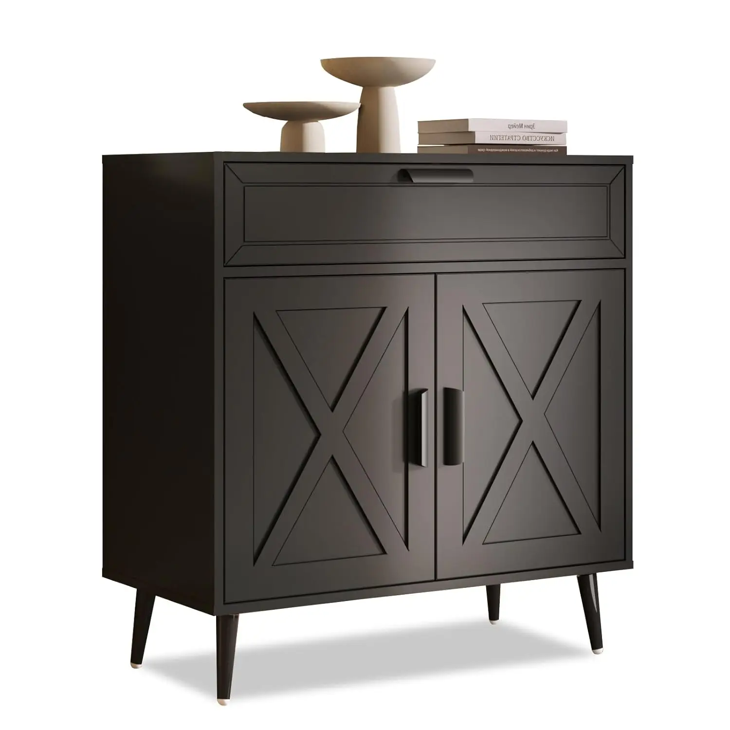 

Kitchen Sideboard Buffet Cabinet, Farmhouse Kitchen Storage Cabinet with Adjustable Shelves, Modern Coffee, Customized