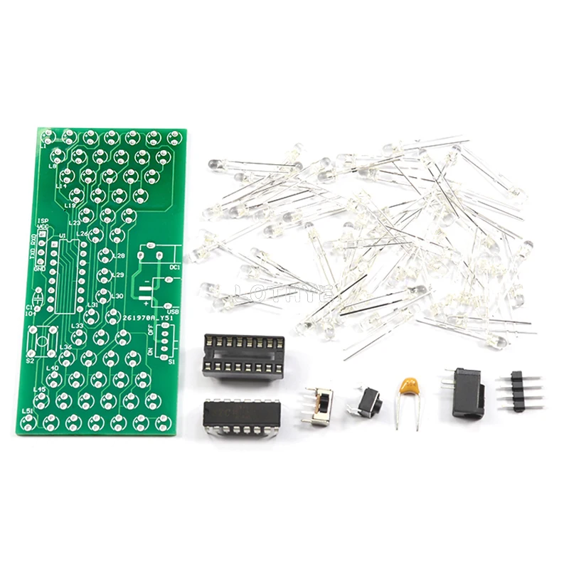 Dioda elektroluminescencyjna LED elektroniczna klepsydra zestaw elektroniczny DIY 5V spawanie elektroniczne umiejętności DIY akcesoria szkoleniowe