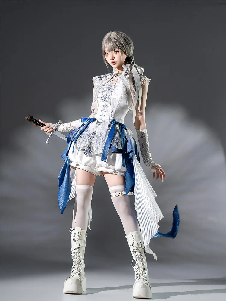 blue-dragon-bone-ouji-lolita-shorts-suit-with-embroidery-and-trailing-by-designer's-gift
