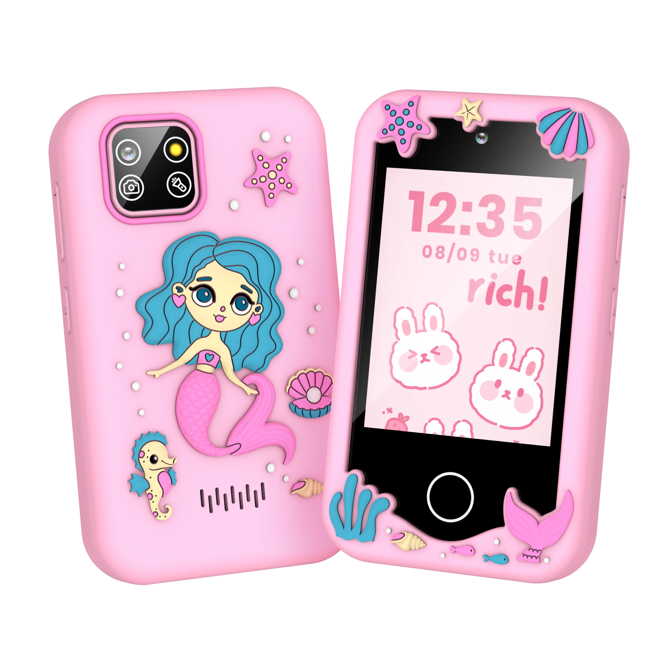 

Mermaid Children's Educational Mobile Toy, MP3, Alarm Clock, Flashlight, Children's Stories, 20 Educational Games, The Best Gift