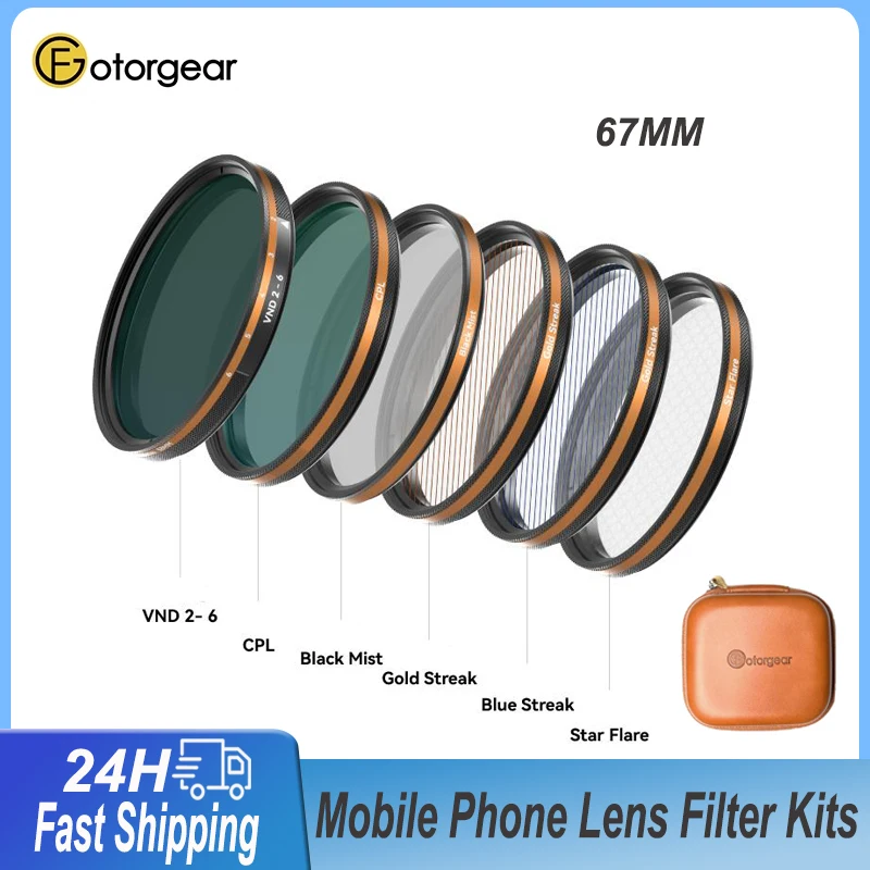

CPL Black Mist 1/4 VND2-6 Star Phone Camera Lens Filter 58mm 67mm Photography Kit with Adapter Ring Storage Bag for iPhone 15PRO