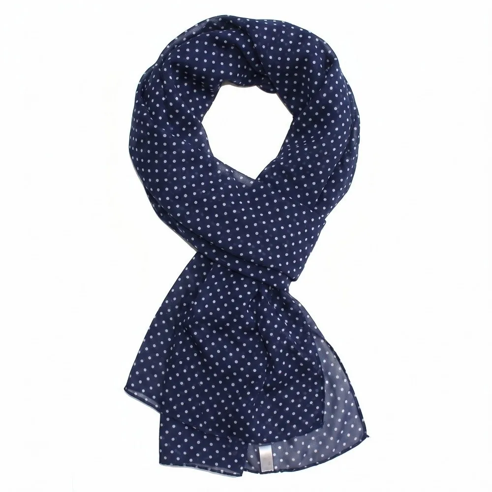 Fashion Polka Dots Beach Scarf Chiffon Soft Shawl Wrap Breathable Ultra-thin Sun Protection Scarf Summer Outing