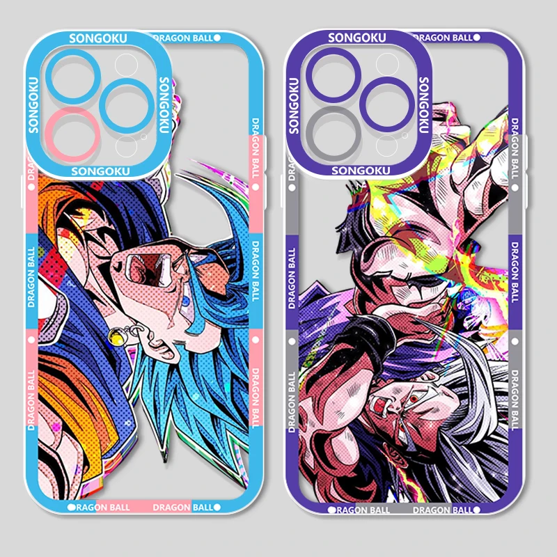 Dragon Ball Goku Gohan For iPhone 15 14 13 12 11 Mini XS XR X Pro MAX 8 7 6 Plus SE Angel Eyes Transparent Apple Case