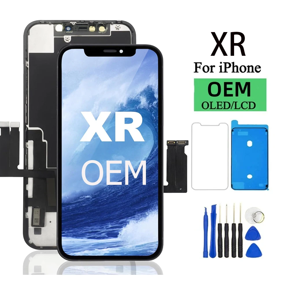 100% Excellent OLED Pantalla for iphone XR LCD Display Touch Screen Digitizer Assembly for iPhone XR LCD Replacement