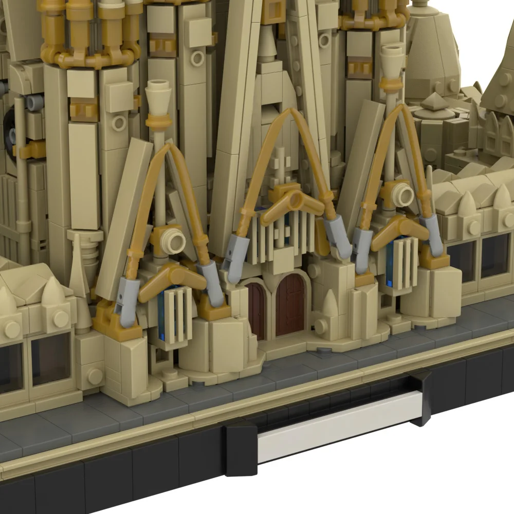 Moc Sagrada Familia Bausteine-Set, Christus-Kathedrale, Architektur, dekoratives Modell, Spielzeug für Erwachsene, Weihnachtsgeschenk, 10055 Stück