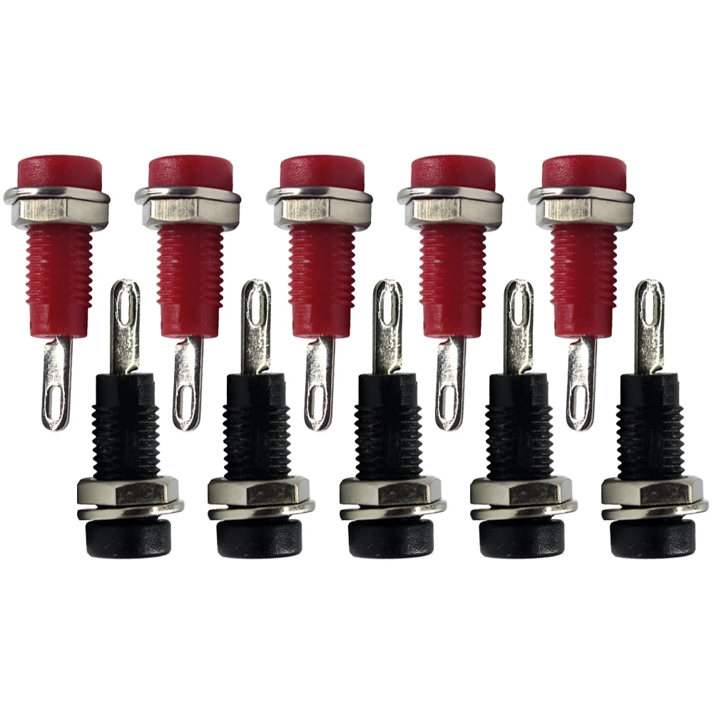 10PCS 2mm Banana Socket Binding Post Banana Plug Electrical Connector Terminal Quick Insert Safety Insulation