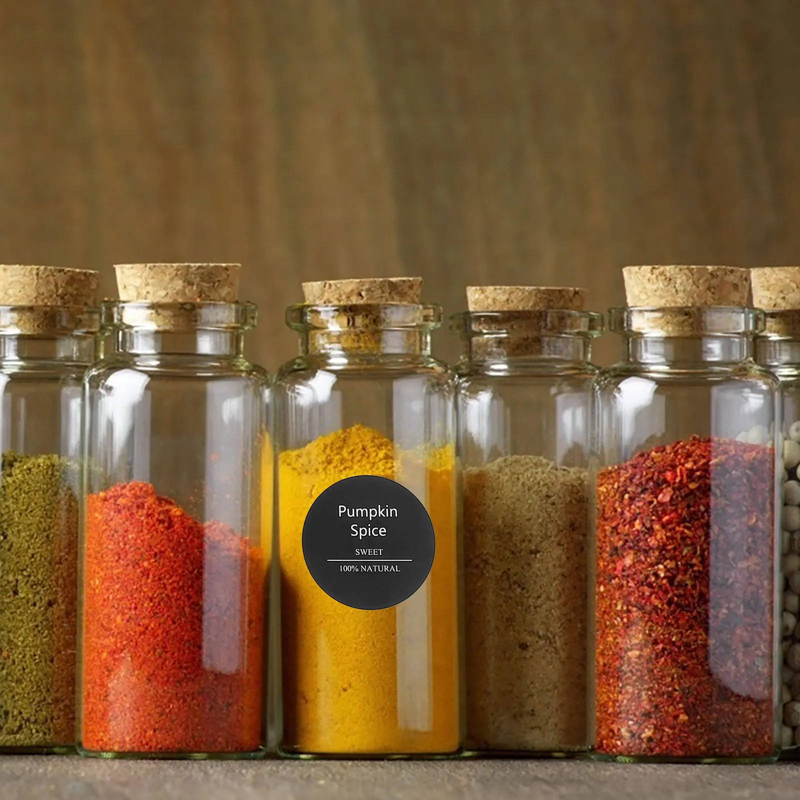 

192pcs Waterproof Spice Jar Labels Blank Chalkboard Stickers Round Self-Adhesive Reusable Label For Food Containers Kitchen