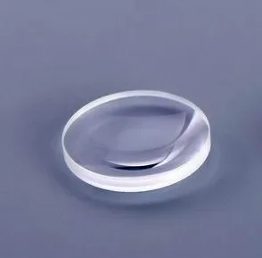 CaF2 plano convex lens, optical focusing lens. Available in diameters of 0.5 inches 1 inch customized  size.