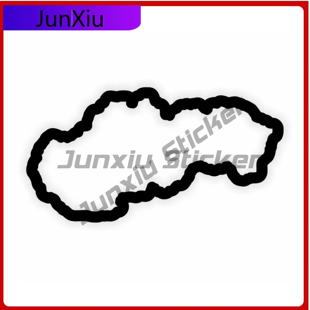 

Slovakia Map Flag Outline Sticker Funny Bumper Window Durable Vinyl Exterior Parts Vinyl Decal For Car Truck SUV Window Bumper