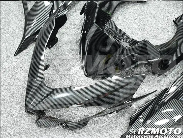 Water Transfer Carbon Fiber Lacquered Motorcycle Fairing Parts For Kawasaki Ninja 400 2019 2020 2021  All Sorts 0f Color No.2874