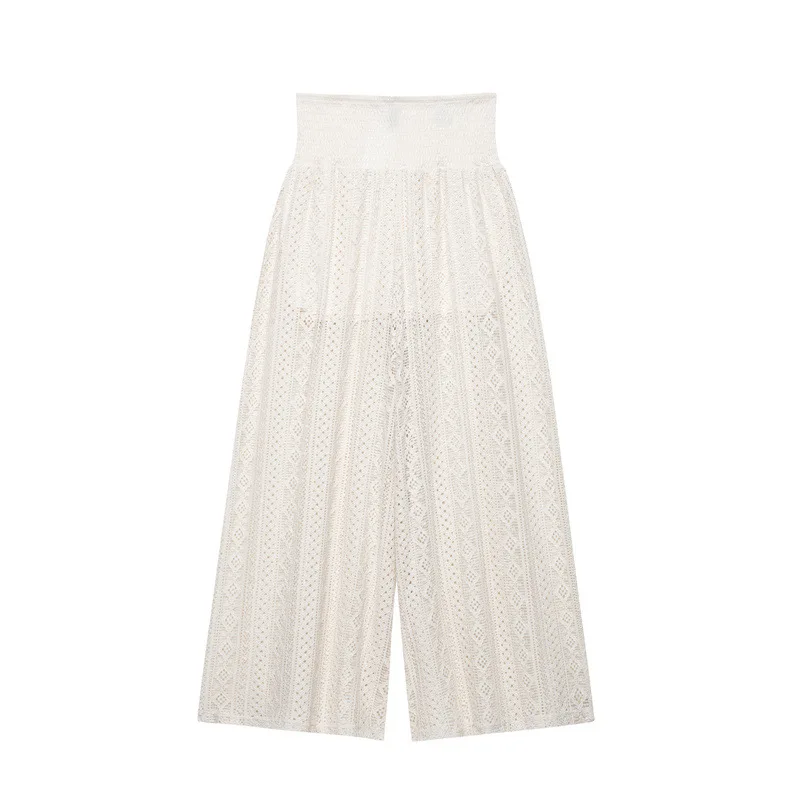 New Perspective Low Waist Loose Show Seaside Vacation Pure Desire Wind Wide Leg Pants