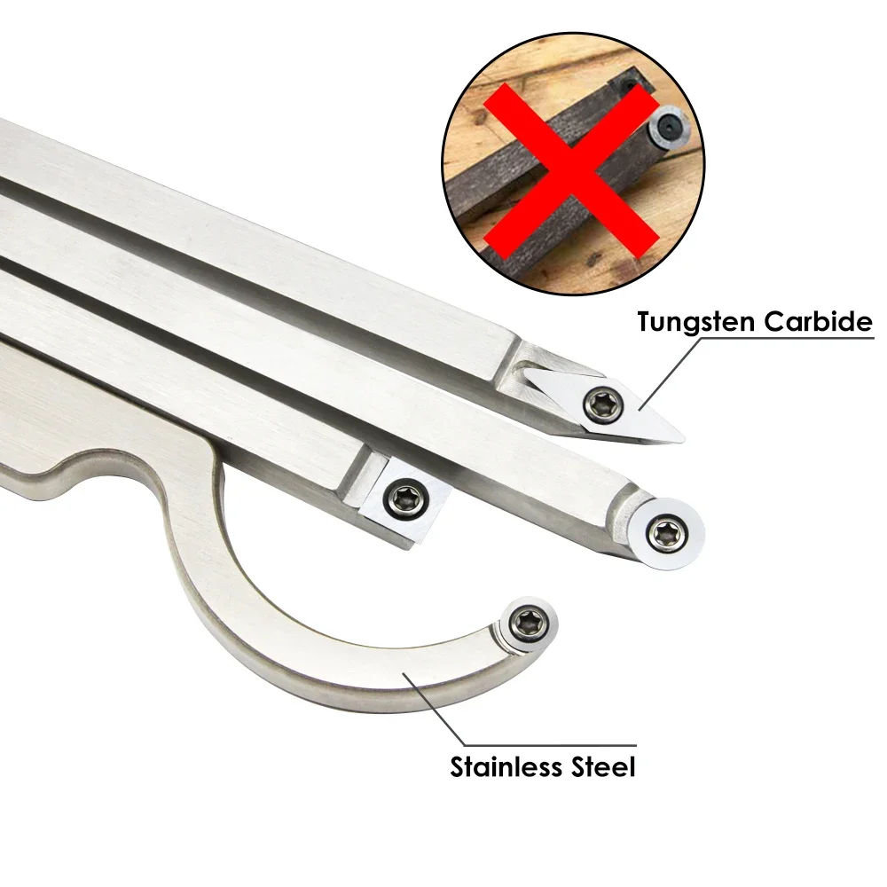 كربيد يميل الخشب تحول طقم أدوات مخرطة أكثر خشونة التشطيب سوان الرقبة أدوات تفريغ الخشب إزميل مخرطة جوج #3