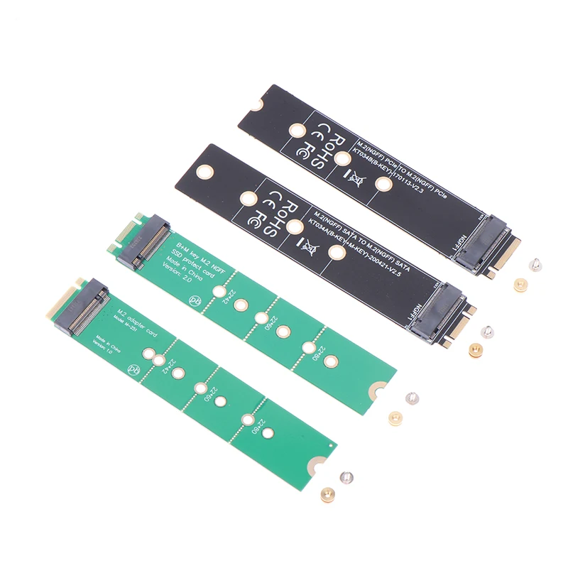 M.2 SATA/NVME PCI-E Protocol SSD Adapter Board Expansion Card B KEY/M KEY Interface Extension Card Gold Finger Test Protect Card