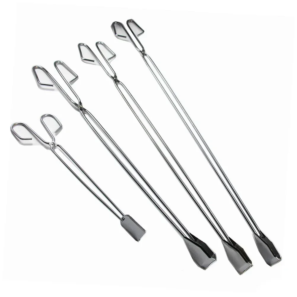 1pc Stainless Steel Garbage Tongs Sanitation Pick Up Tongs Barbecue Coal Tongs Hand Tool Accessories 32-80cm