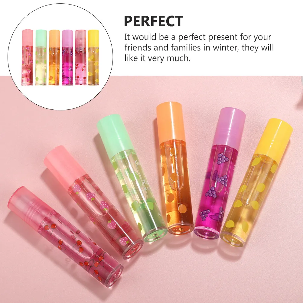 5 Stuks Fruit-Gearomatiseerde Lippenbalsem Hydraterende Transparante Lipbeschermer Zacht Glad Langdurig voor Vrouwen Dagelijkse Verzorging Cadeau Idee