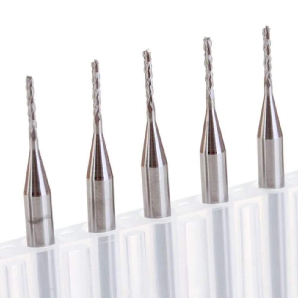 

10pcs 1.0Mm Alloy Milling Cutter Tungsten Steel Blade For Pcb Drilling Fiberglass Wood Plastic End Mill Tool Carbide Pcb