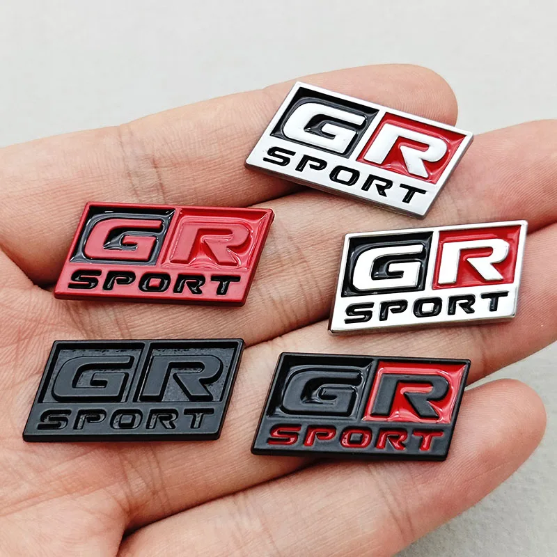Volante de coche de Metal 3D GR, Logo Interior deportivo, insignia, emblema, calcomanías, pegatina para Toyota 86 CHR SUPRA Corolla RAV4 Prius YARiS