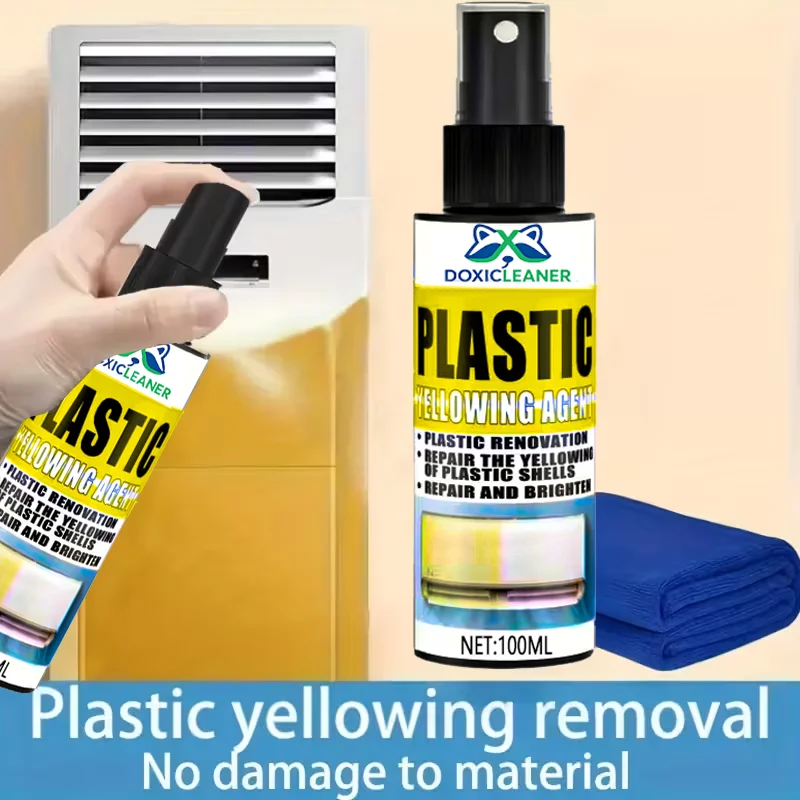 Plastic Restoration Spray - Quickly Remove Yellowing, Repair Air Conditioning Unit, Car Headlights, Panels - Protect Plastic Sur