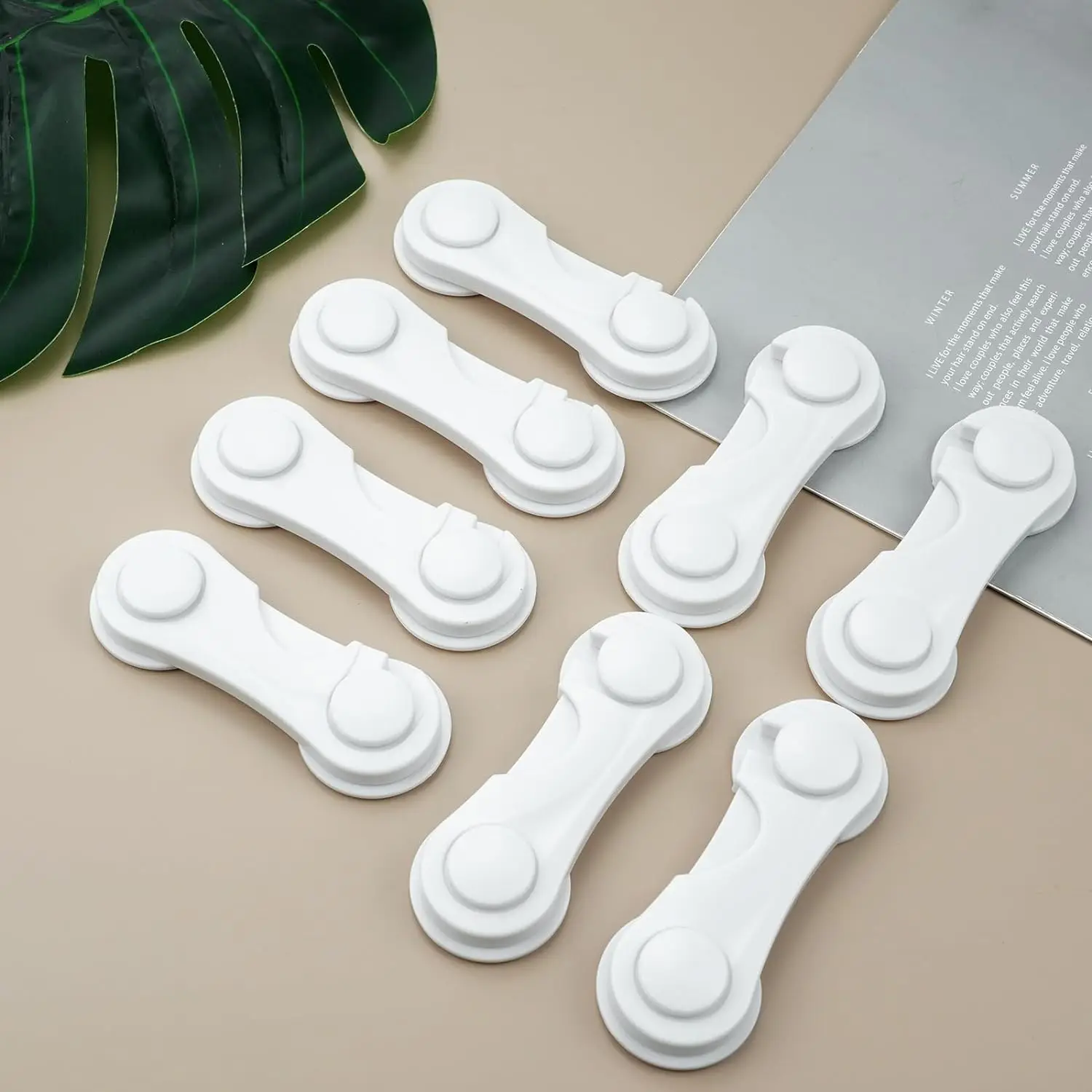 Multi-Purpose Safety Lock for Baby & Kids Safety, Cabinet Locks with Adhesive for Drawer, Cupboards Fridge, Closet，Pantry