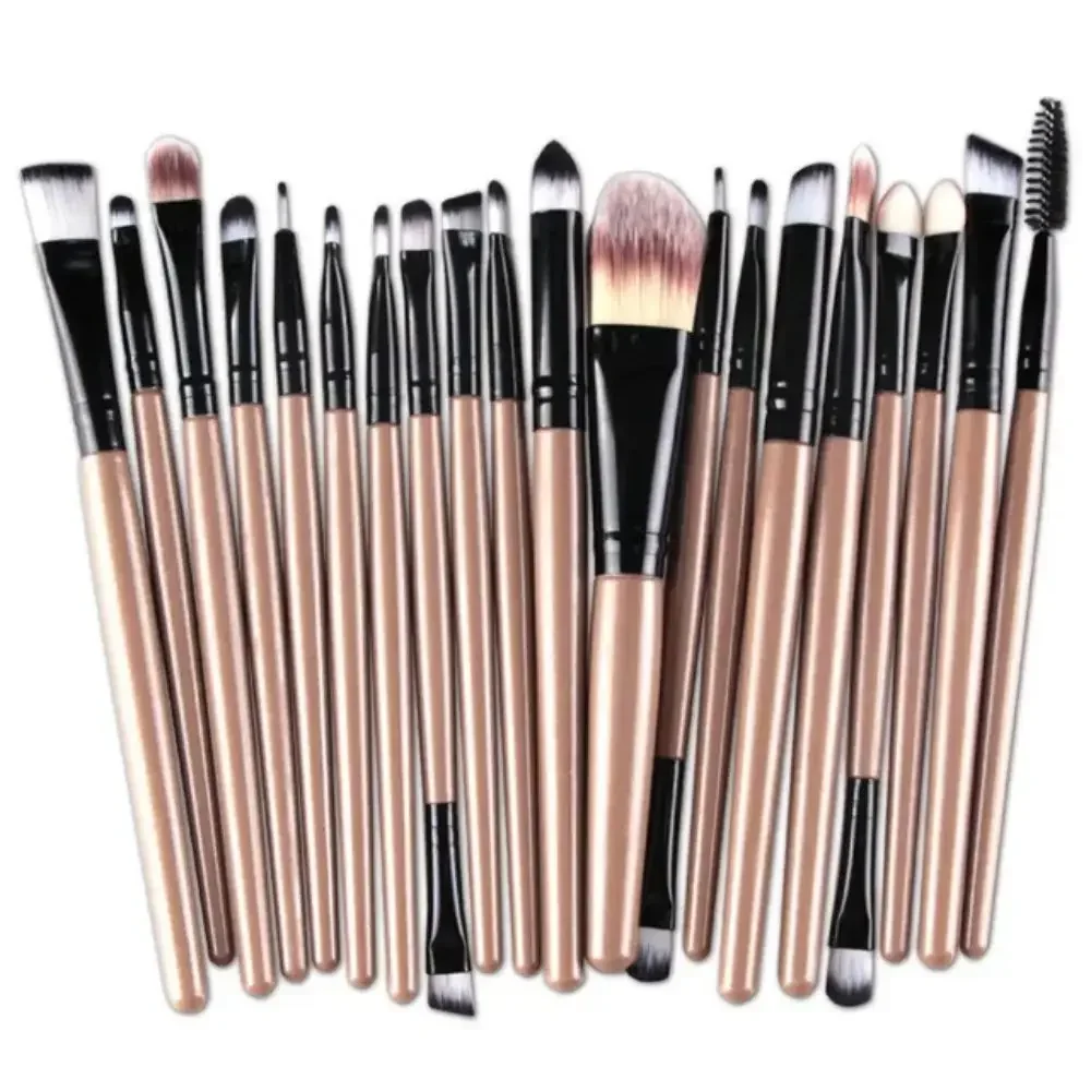 Pennello per occhi da 20 pezzi Pennello per ombretto completo Strumento di bellezza Logo neutro esplosivo Pennello per eyeliner gratuito