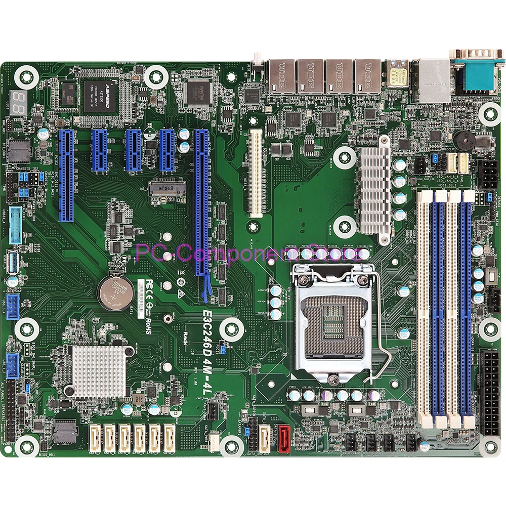 

Серверная материнская плата для стойки ASRock для LGA1151 DDR4, поддержка E-2100/E-2200 E3C246D4M-4L