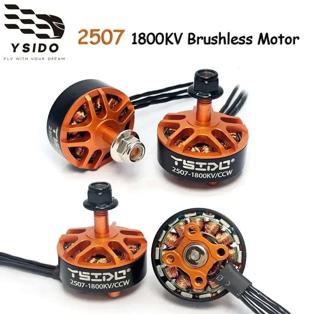 

2507 1800KV Brushless Motor 3-6S 5mm Shaft for RC GEPRC 5In 250 220 Drone Eachine Tyro129 Darwin129 FPV Racing Multirotor Model