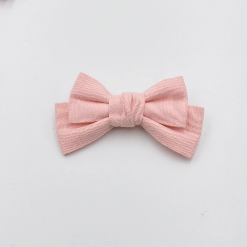 12Pcs/Lot  Fabric Bow Hair Clips for Baby Girls Bowknot Soft Nylon Headband Kids Hair Accessory