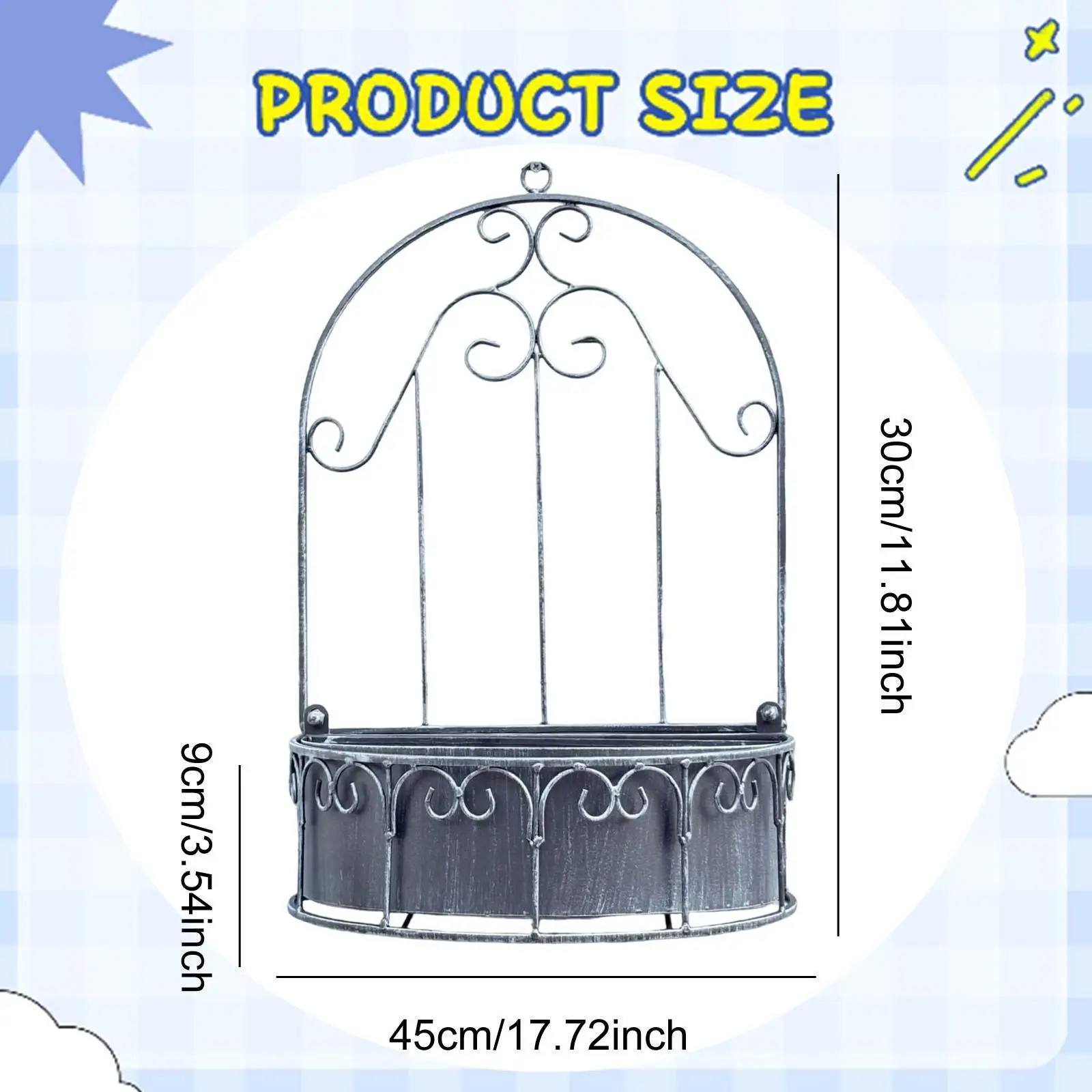 زارع مثبت على الحائط قابل للفصل للاستخدام الداخلي والخارجي صندوق زهور معلق #6