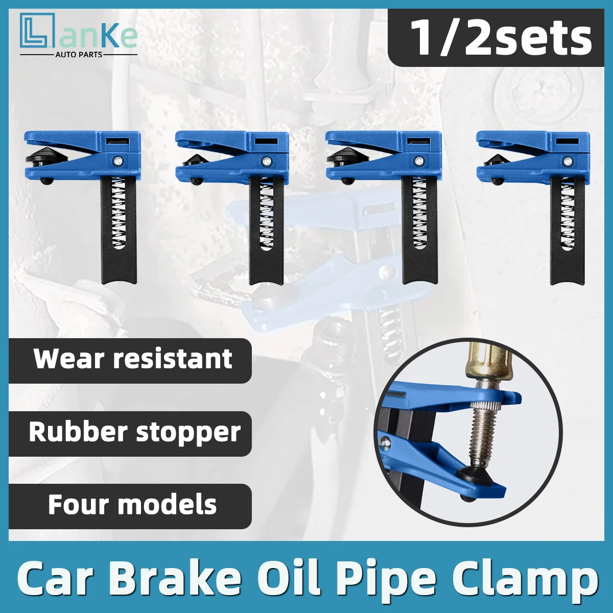 Lanke Brake Fluid Hose Clamp Brake Line Stopper Clamp Auto Repair Tool Universal Vehicle Maintenance Leak Prevention Accessory