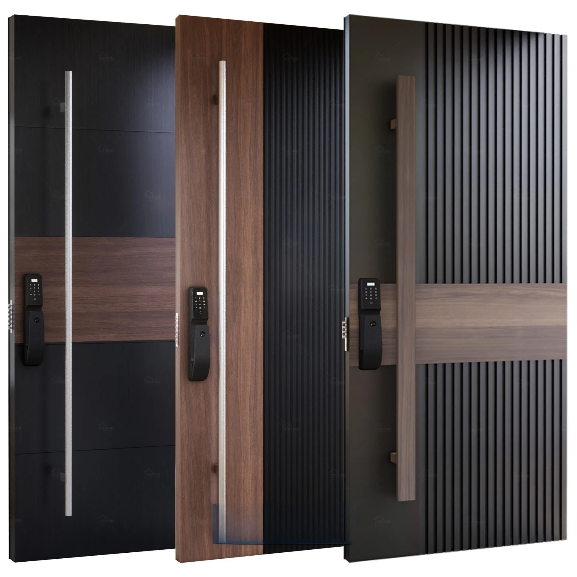 Modern high-end villa swivel door, with smart lock Class A anti-theft security password fingerprint, entry door