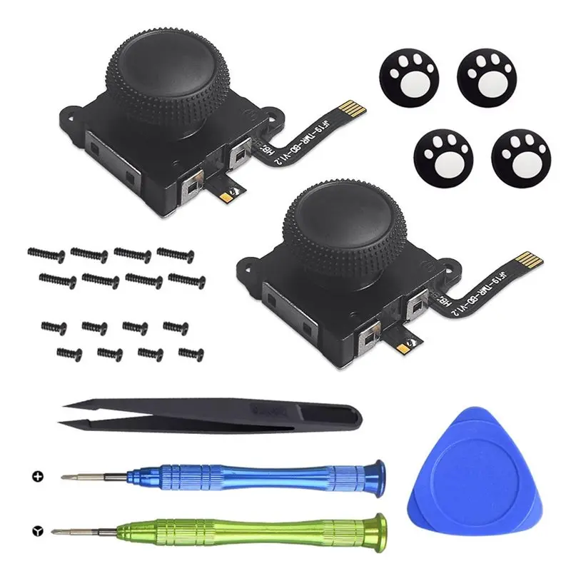 

Джойстик B44C 27In1 TMR для замены Joycon Switch/OLED, 3D аналоговые джойстики с накладками и инструментом для разборки