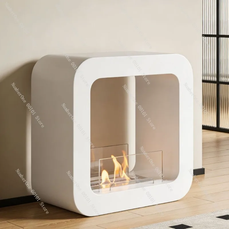 Modern Bio Ethanol Fireplace Insert Real Flame Alcohol Heater Built In Recessed Fire Pit Bowl for Home Villa Homestay Decor