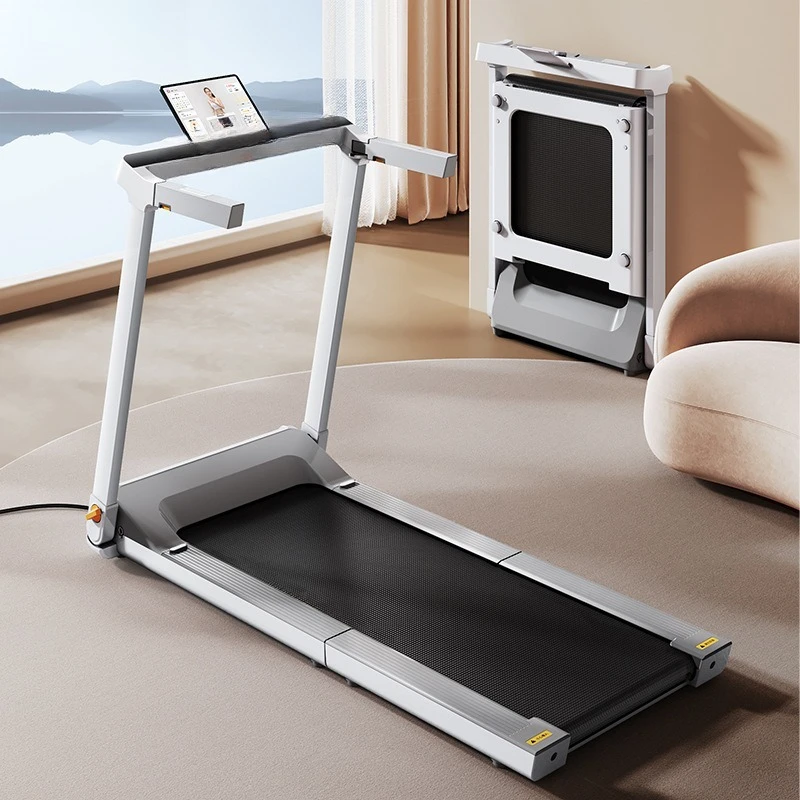

Treadmill household model, folding small intelligent walking machine, silent shock absorption G1 white in the fitness room