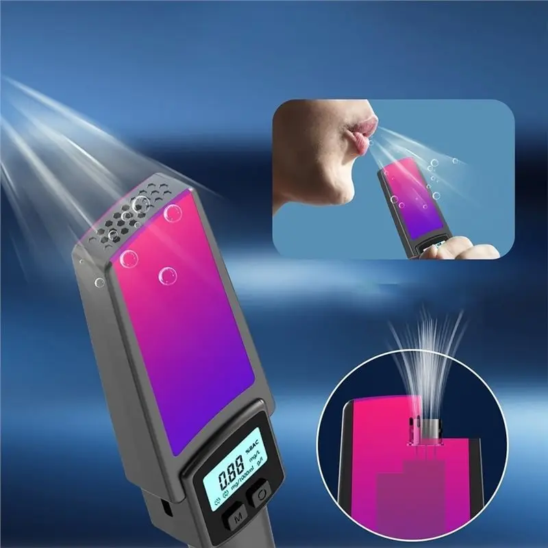 ABJO-Sound Alert Non Contact Portable Alcohol Tester With LCD Display And Trace Detection For Nighttime Safety