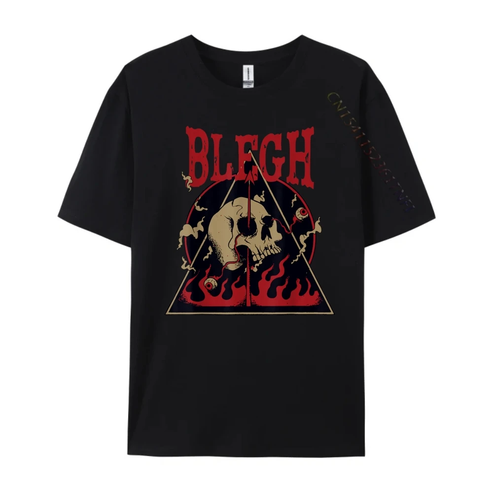 Blegh Funny Metalcore Metal Skull Djent Deathcore Shirts Men Graphic Tshirt Father's Day