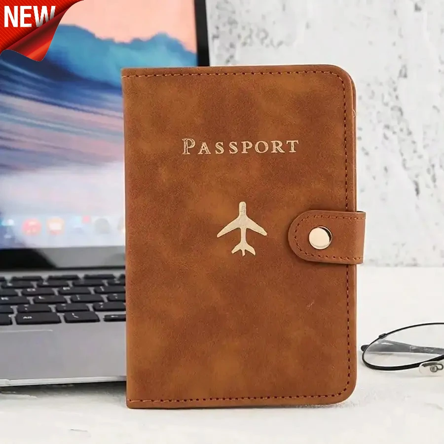 

Waterproof PU Leather Passport Holder, Portable Passport Wallet Cover, Fashion Travel Document Organizer, Essential Accessories