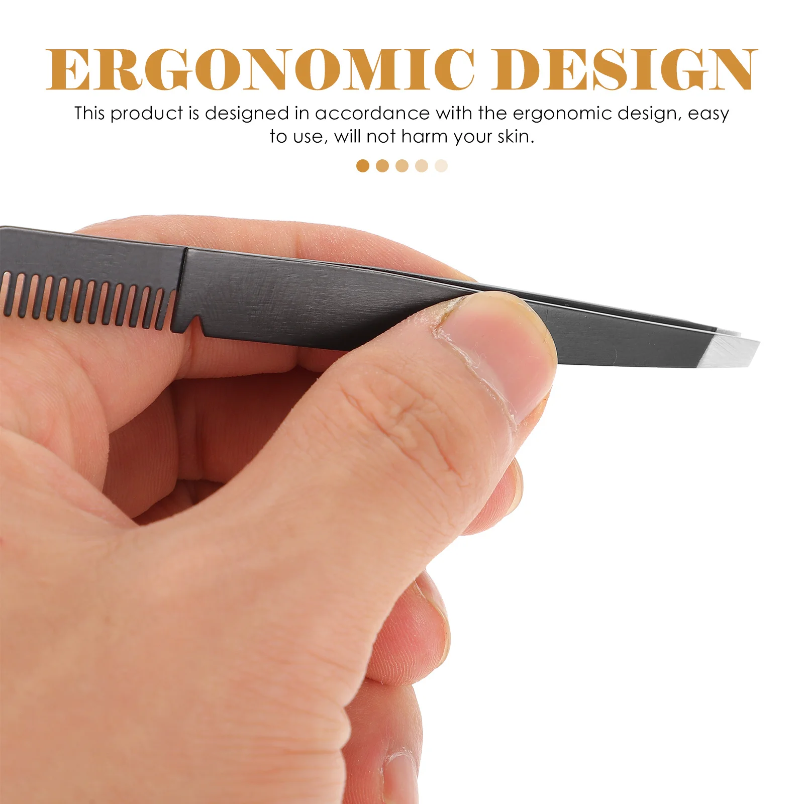 3Pcs Stainless Steel 2 in 1 Tweezer Comb Eyebrow Tweezers for Women Eyebrow Trimming False Eyelashes Double Eyelid Clip Makeup