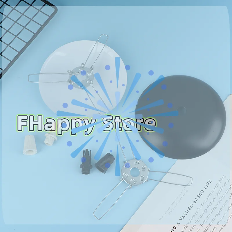 1Set Flying Saucer Arc Cover Tray Pendant Lamp Ceiling Lamp Accessories Three Forks Fixing Spring + Tension Head