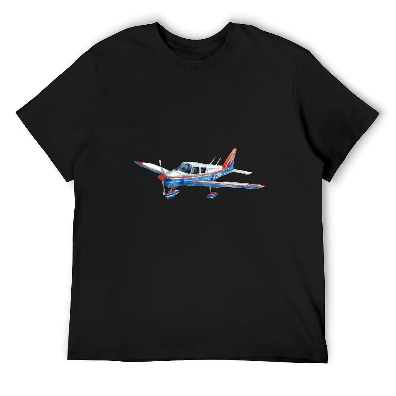 Airplane cherokee piper 180 aircraft print plane T-Shirt new edition korean fashion blacks mens graphic t-shirts anime