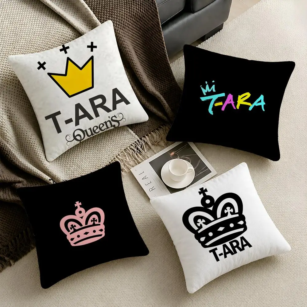 Music T-A-ra Korean Fashion Cushion Cover  Throw Pillow Soft Short Plush Cozy Durable Colorfast For Sofa Bedroom Home Decor Gift