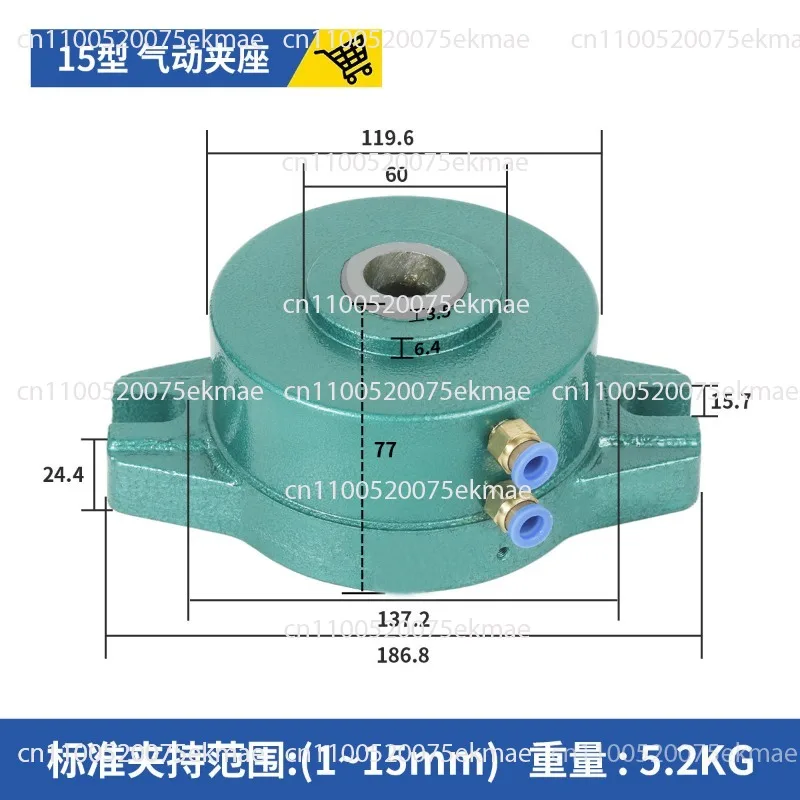 15‑32 Type Horizontal Vertical Indexing Pneumatic Collet Chuck Seat Automatic Fixture For Instrument Lathe Clamping Operation