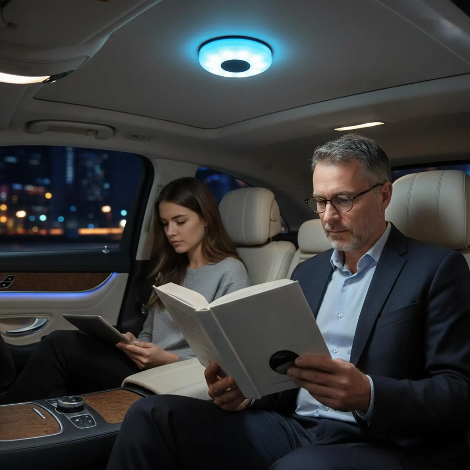 

Светодиодные автомобильные фонари, внутренние магнитные светодиодные автомобильные лампы, USB перезаряжаемый автомобильный потолочный светильник на крыше для атмосферы, чтения, поездки на дорогу