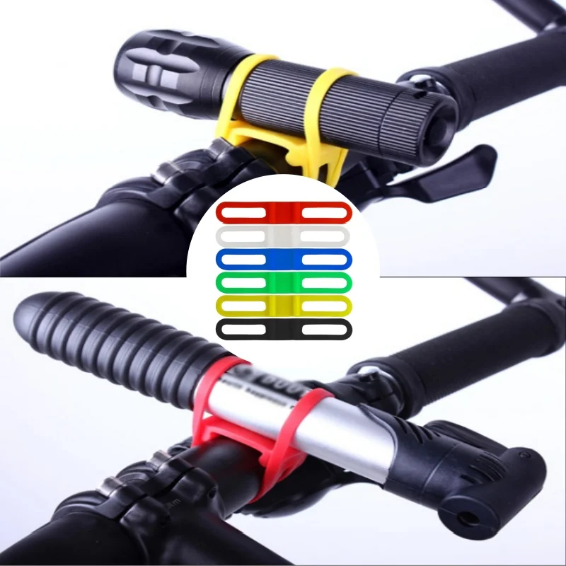 Afbeelding 4: Fietslicht Siliconen Mount Band Fietslicht Elastische rubberen band voor stuur Koplamp Achterlicht Zaklamp Fiets Fix Bandage