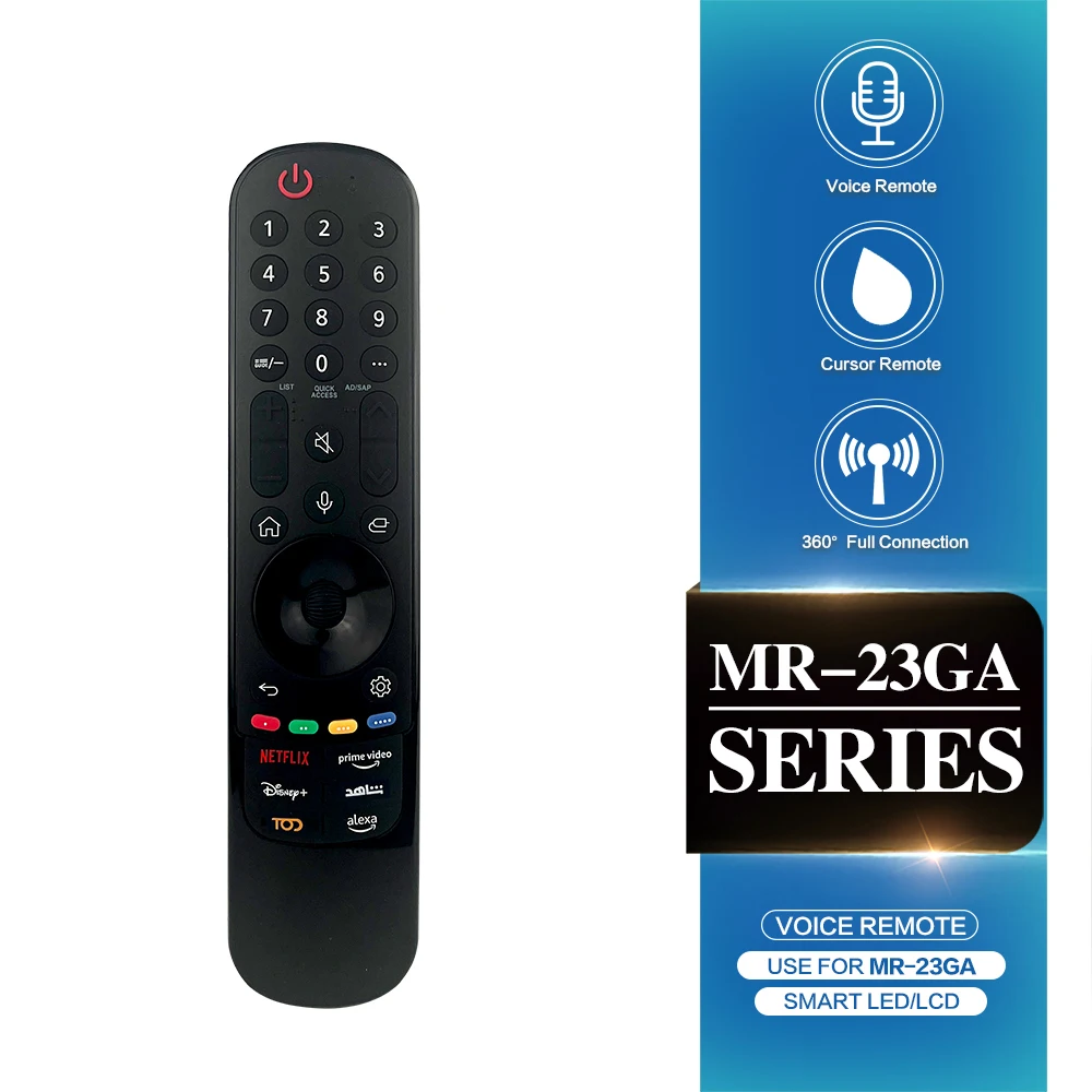 MR22GA ME Replacement for LG LED/LCD Smart TV, Long Range IR Full Connection - 360° Omni-Directional Voice & Cursor Remote